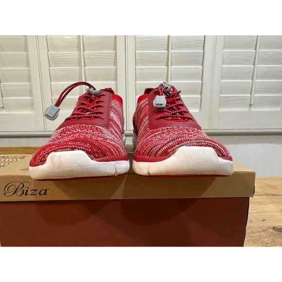 Biza Solar Women's Sneakers Wine Multi Red White Sz 41 EU 10.5 US NIB Felt Upper - Picture 4 of 12